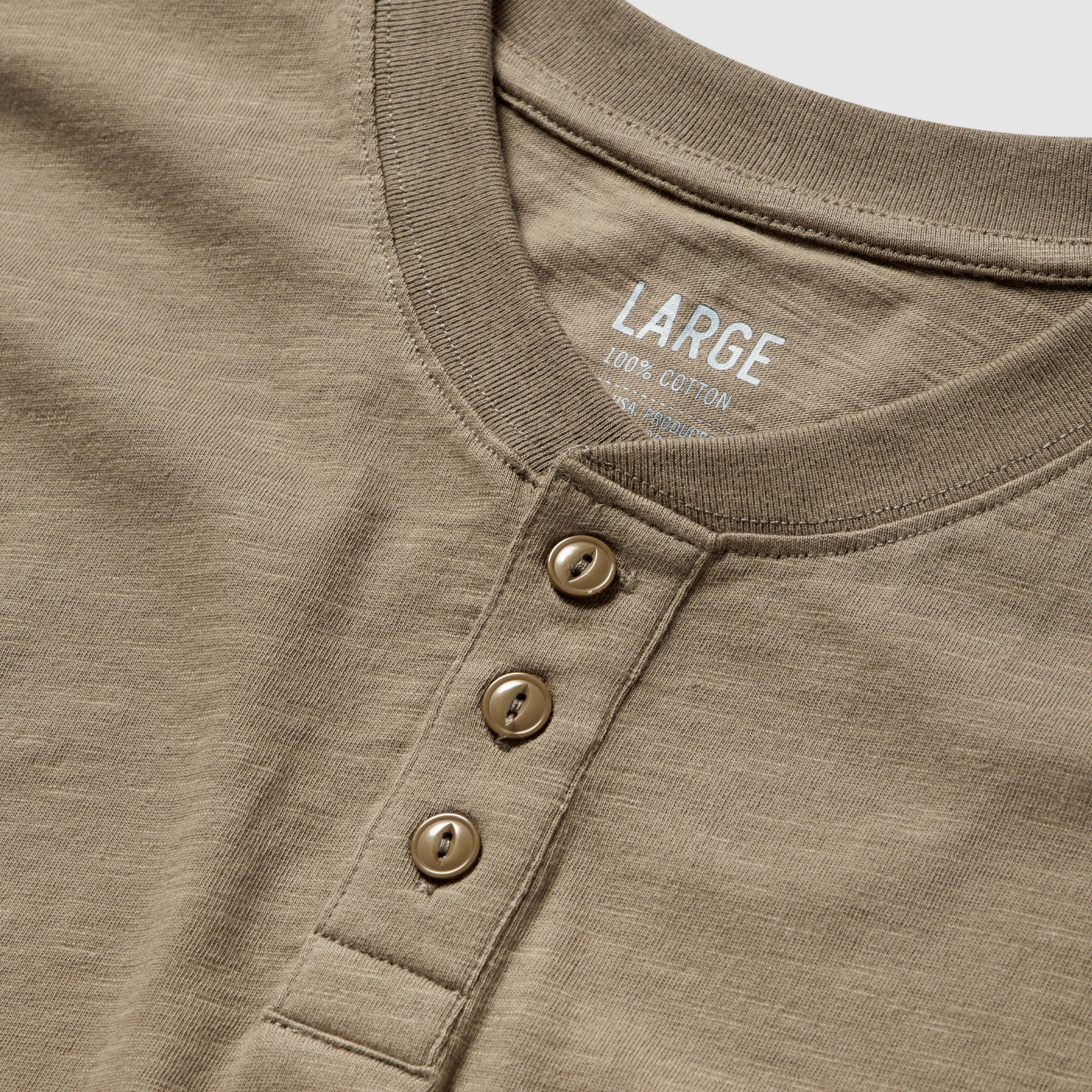 Short Sleeve Cotton Skivvy Henley - Image 3