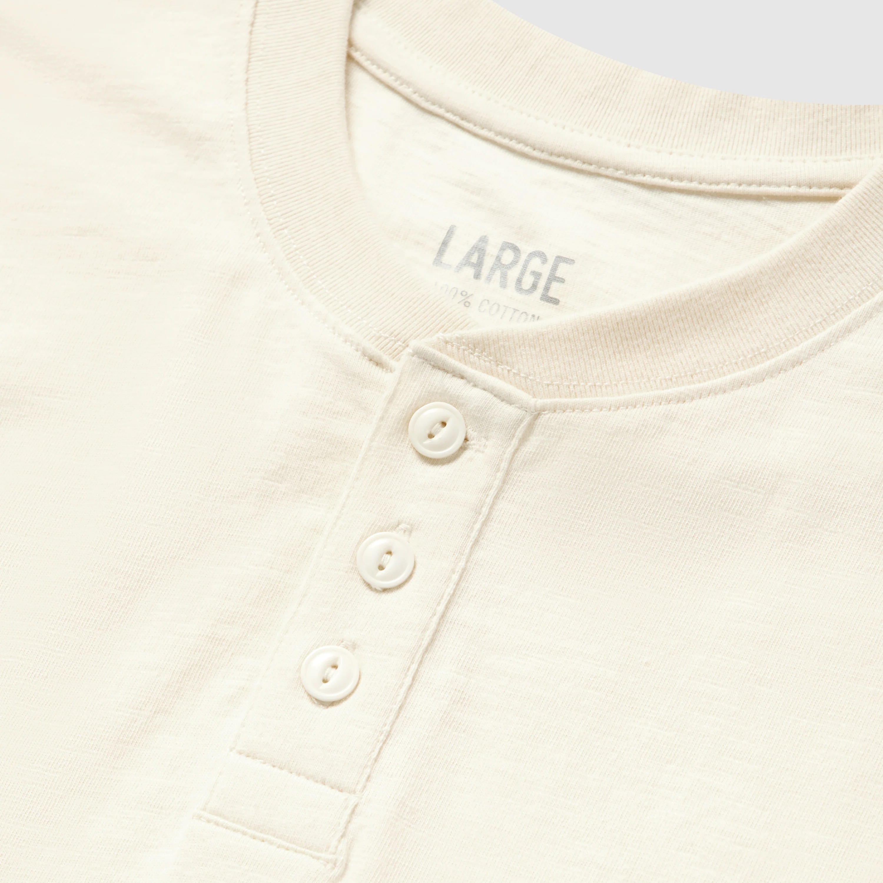 Short Sleeve Cotton Skivvy Henley - Image 5