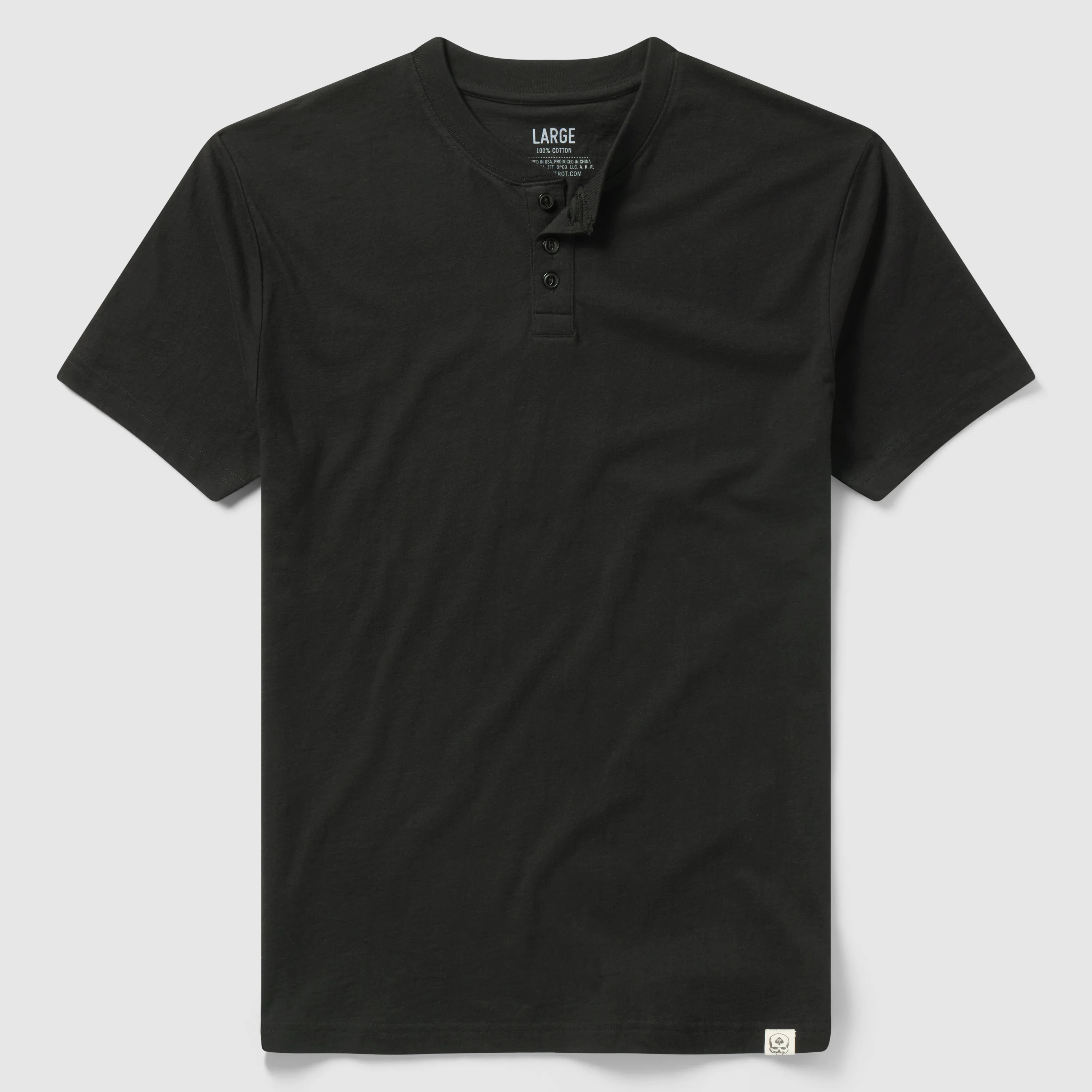 Short Sleeve Cotton Skivvy Henley - Image 6